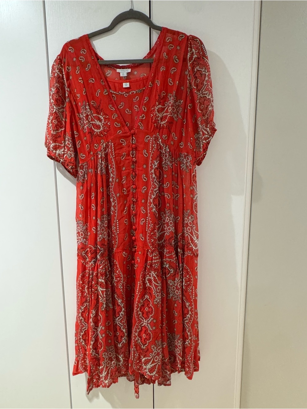 Sundance Red Paisley Dress NWT - Picture 1 of 11